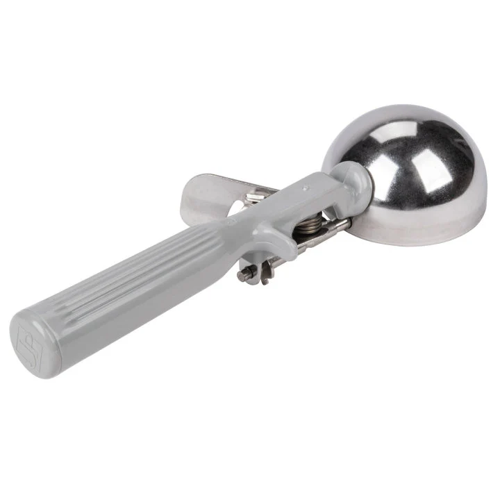 Vollrath 47140 Jacob's Pride Thumb Press Disher with One-Piece Gray Handle 4 oz. - Size 8 - Image 4