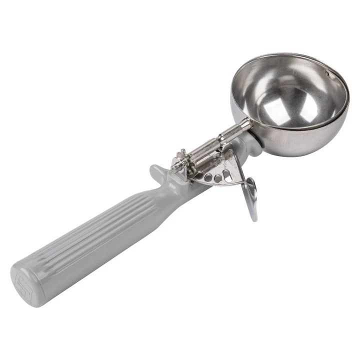 Vollrath 47140 Jacob's Pride Thumb Press Disher with One-Piece Gray Handle 4 oz. - Size 8 - Image 9