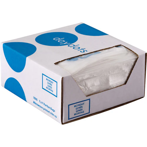 Ecolab 30901-01-41 Portion Bags Fold/Loose 7"x7" Monday - 1000/bx - Image 3