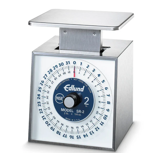 Edlund SR-1 Rotating Dial Portion Vertical Face Scale, 16 oz x 1/8 oz