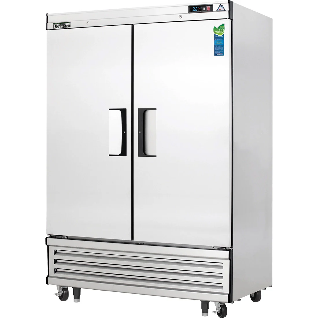 Everest Refrigeration EBRF2 2-Section 2 Solid Door Reach-In Dual Temp Refrigerator/Freezer Combo 55" - 115V - Image 3