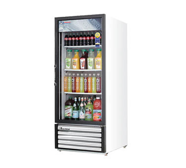 Everest Refrigeration EMGR10 Merchandiser Refrigerator White with One Glass Swing Door 24" - 115V - Image 2