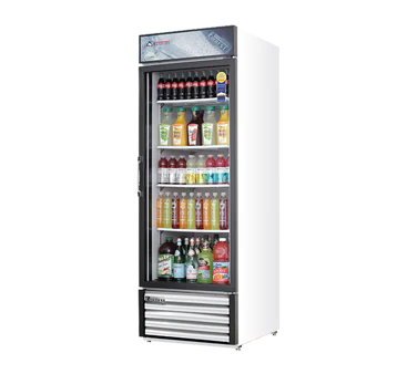 Everest Refrigeration EMGR20 Merchandiser Refrigerator White with One Glass Swing Door Refrigerator 27" - 115V - Image 2
