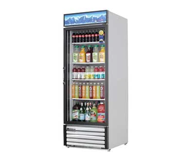 Everest Refrigeration EMGR24 Merchandiser Refrigerator White with One Glass Swing Door 29" - 115V - Image 2