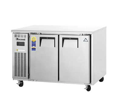 Everest Refrigeration ETR2 2-Section 2 Solid Door Side Mount Undercounter Refrigerator 48" - 115V - Image 2