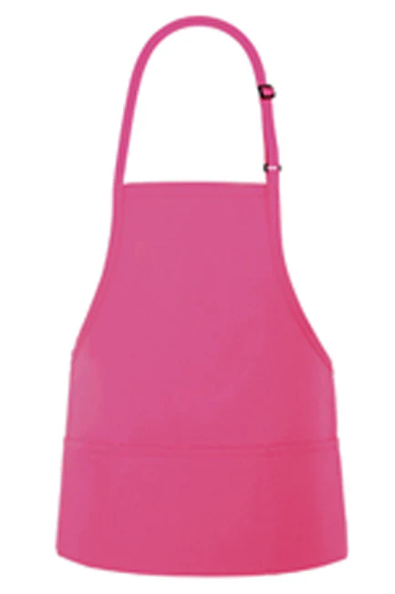 Fame Fabrics F10-82316 Bib Apron with 3 Divisional Pockets 28"W x 24"L - Raspberry - Image 2