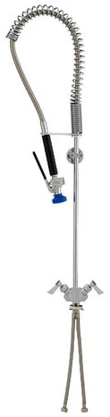 Fisher 2110-WB Deck Mount Pre-Rinse Faucet w/ Flexible Gooseneck Nozzle & Wall Bracket - Single Inlet - Image 2