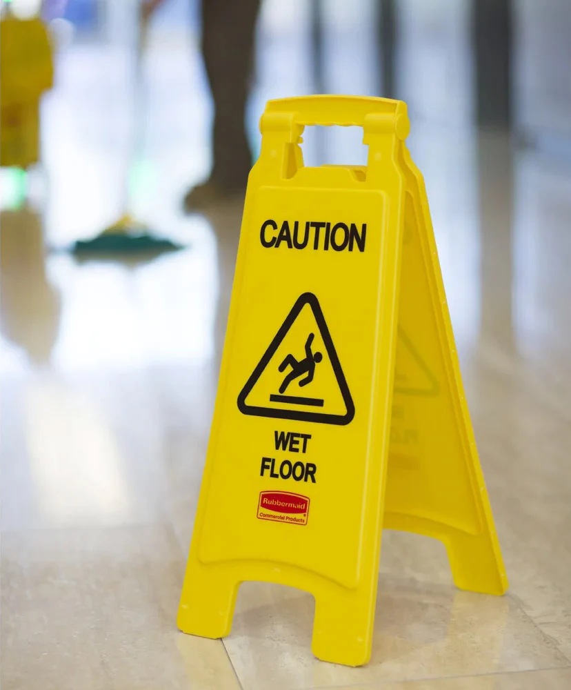 Rubbermaid FG611277YEL 2-Sided "Caution Wet Floor" Floor Safety Sign 26" - Yellow - Image 3