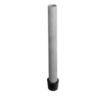 FMP 102-1030 Plastic Overflow Tube w/ Black Stopper for 1" Drains - 7 1/2"