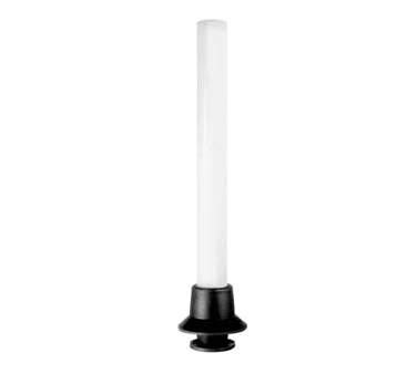 FMP 102-1071 Specialty Plastic Overflow Tube w/ Black Stopper for 1-1/2" Drain - 10"