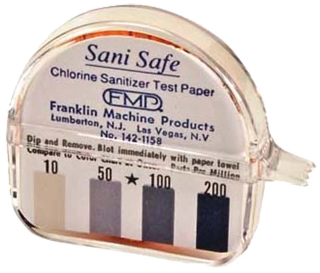 FMP 142-1158 Chlorine Sanitizer Test Kit 10-200 ppm - 15' Roll - Image 8