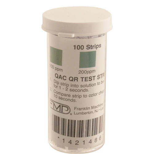 FMP 142-1486 Litmus Test Strips 100-400 ppm for Quaternary Ammonia Compounds (QUAT) - 100 Strips per Pack