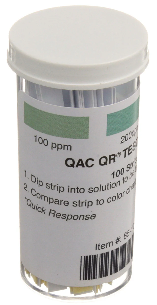 FMP 142-1486 Litmus Test Strips 100-400 ppm for Quaternary Ammonia Compounds (QUAT) - 100 Strips per Pack - Image 2
