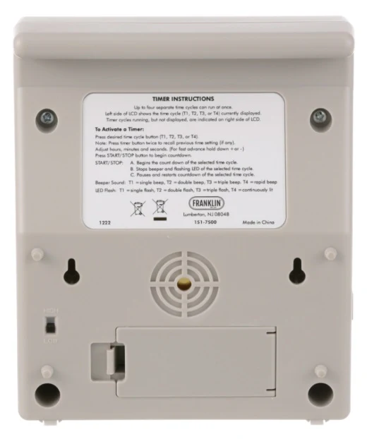 FMP 151-7500 White 10 Hour Countdown 4-In-1 Digital Timer 7"H - Image 10