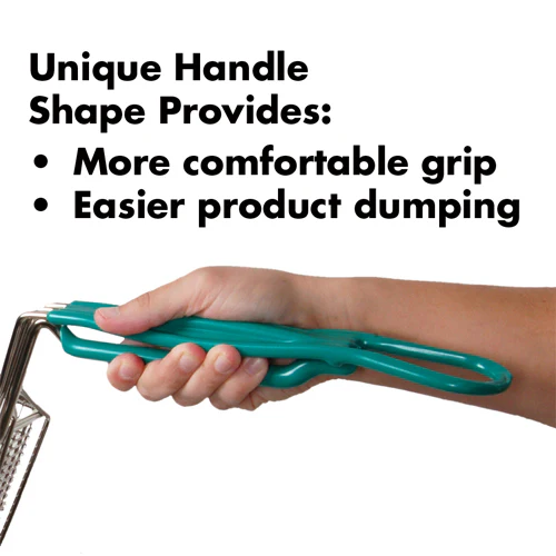 FMP 225-1070 Twin / Half Size Fryer Basket with Double Front Hookand  E-Z Grip Vinyl-Coated Handle - 13-1/4" x 6-1/2" x 6" H - Image 5