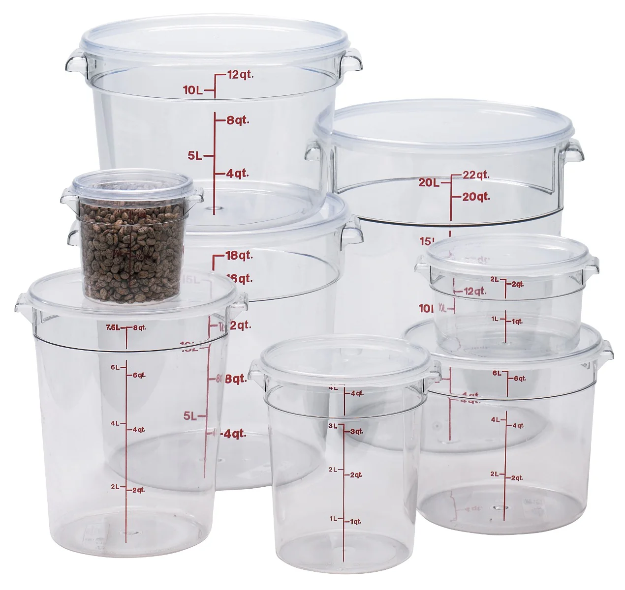 Cambro RFSCW12135 Food Storage Container, Round, Camwear 12 qt. - Image 4