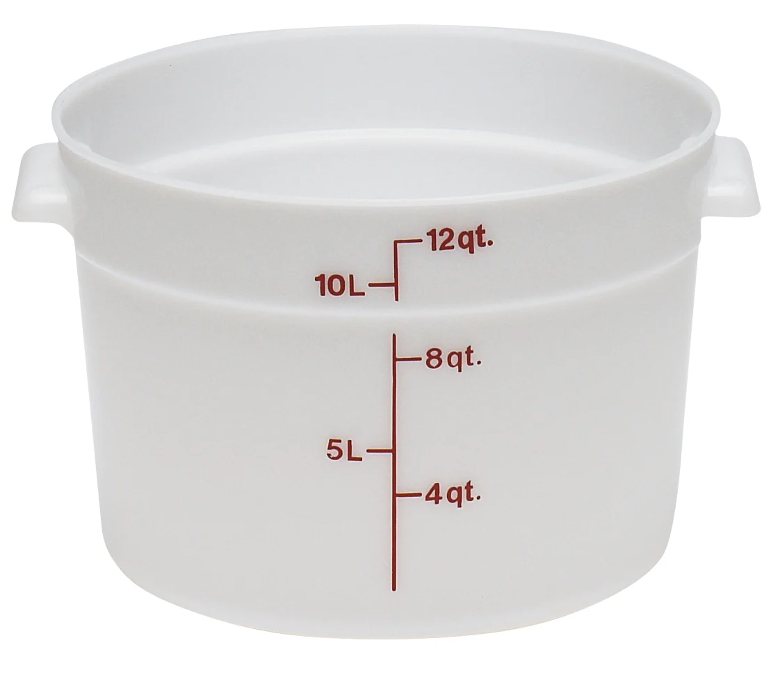 Cambro RFS12148 Food Storage Container, Round, Polyethylene 12 qt.