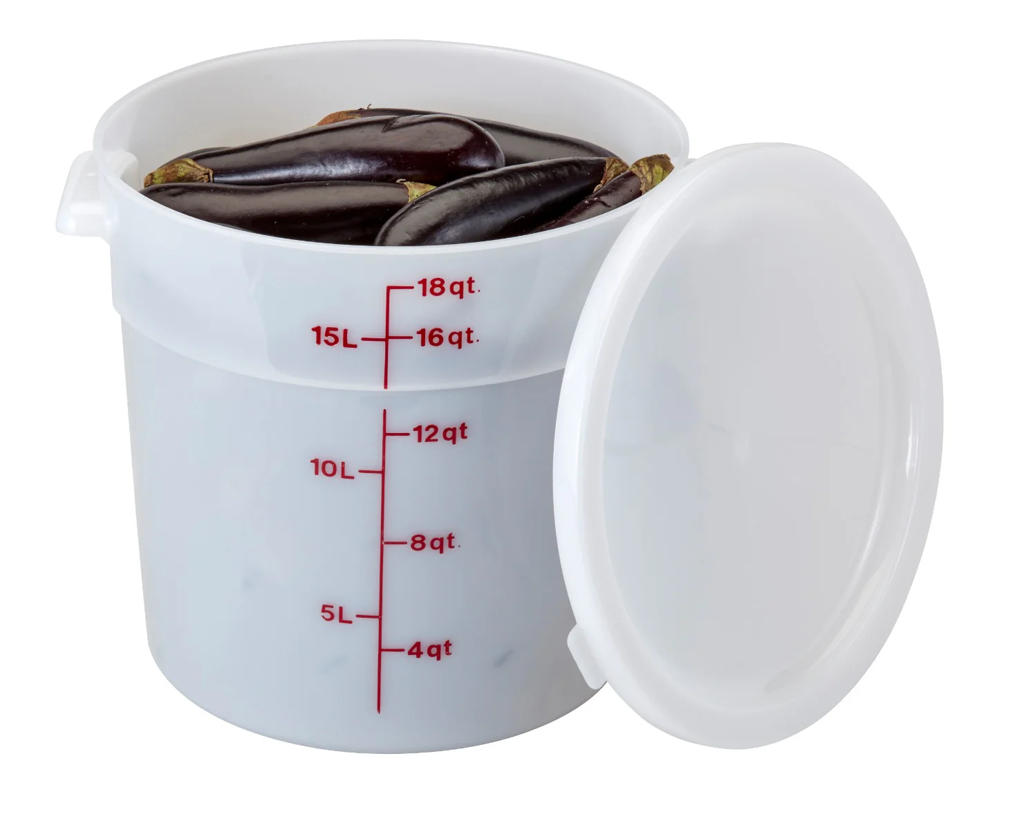 Cambro RFS18148 Food Storage Container, Round, Polyethylene 18 qt. - Image 5