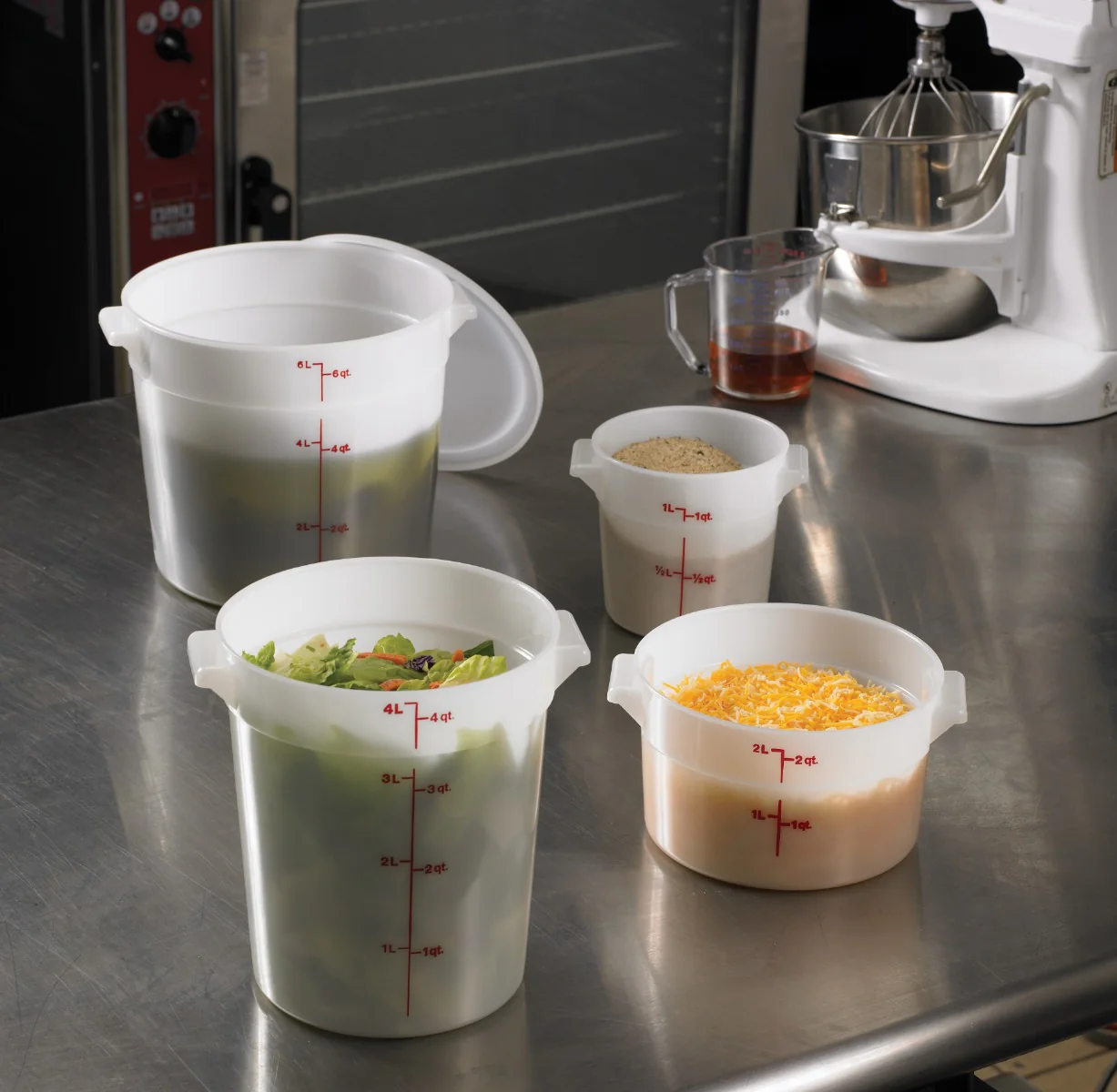 Cambro RFS2148 Food Storage Container, Round, Polyethylene 2 qt. - Image 7