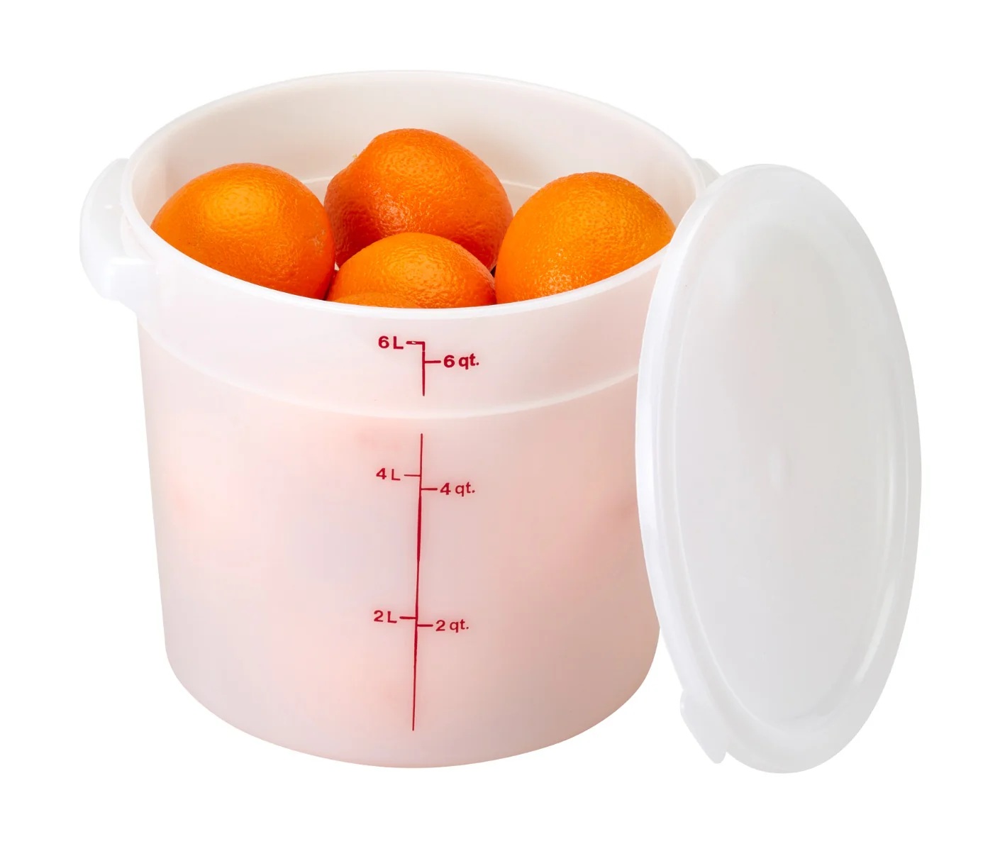 Cambro RFS6148 Food Storage Container, Round, Polyethylene 6 qt. - Image 4