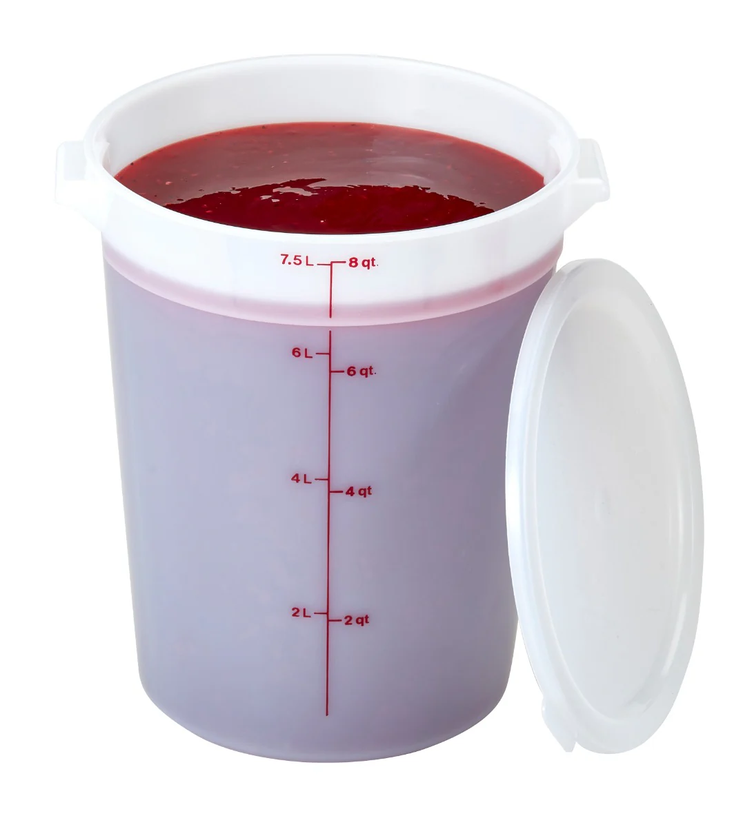 Cambro RFS8148 Food Storage Container, Round, Polyethylene 8 qt. - Image 3