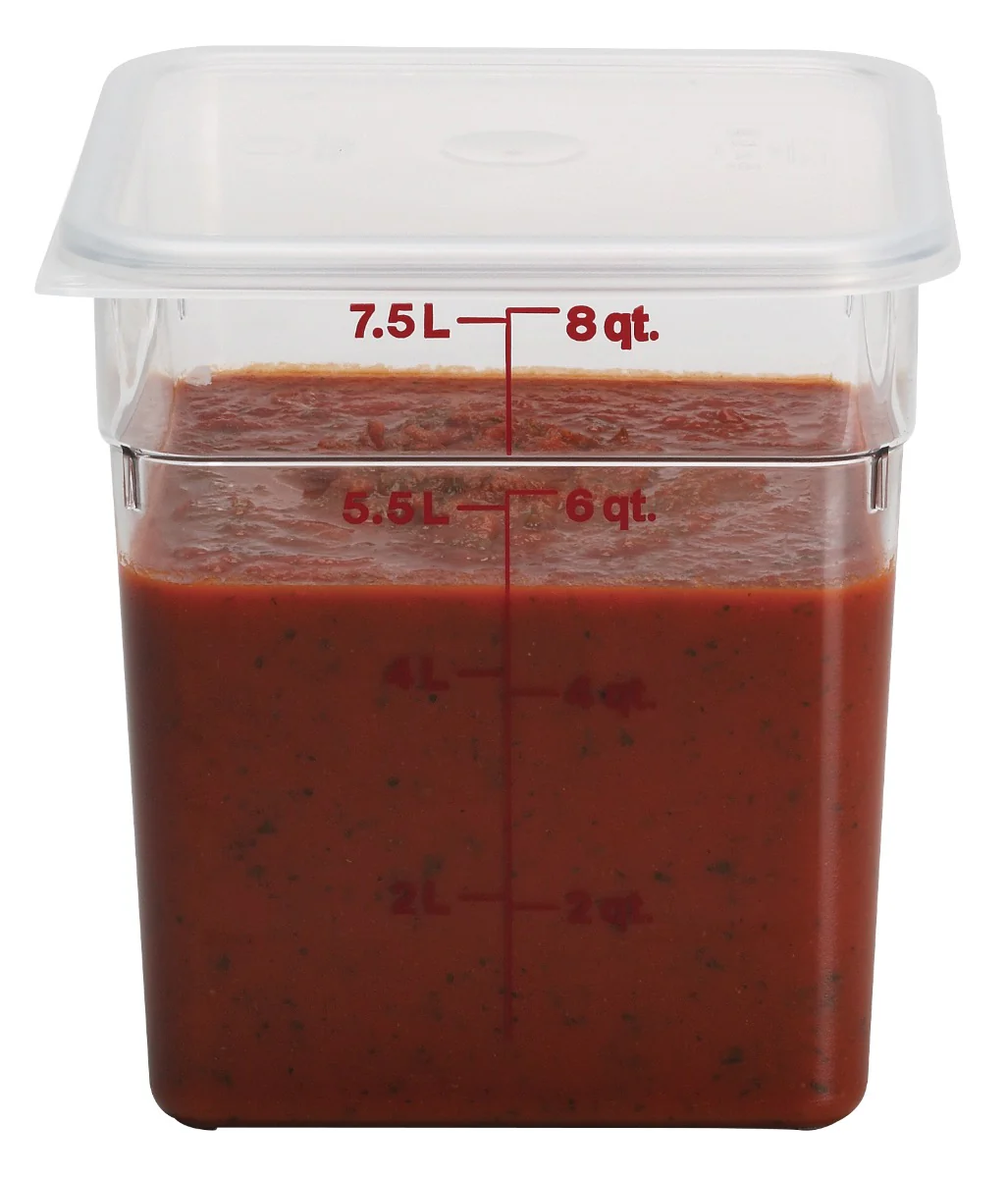 Cambro 8SFSCW135 Food Storage Container, Square, Camwear 8 qt. - Image 7