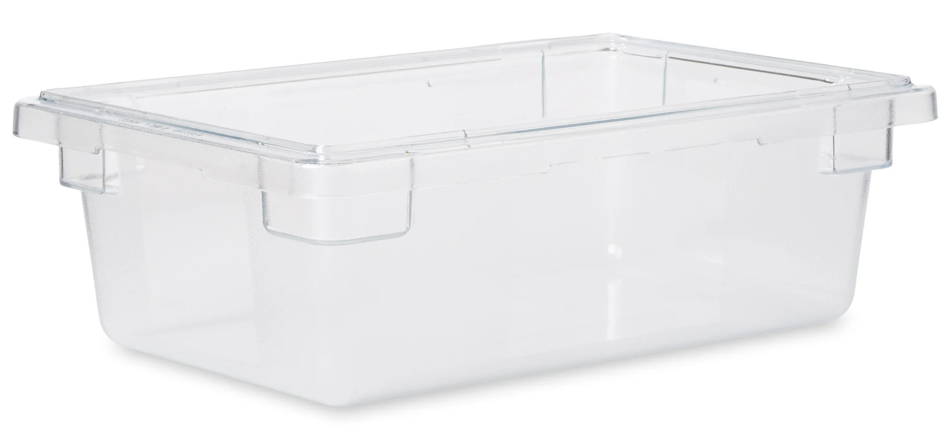 Rubbermaid FG330900CLR Polycarbonate Food / Tote Box 18" x 12" x 6"D - 3-1/2 Gal. - Clear - Image 2