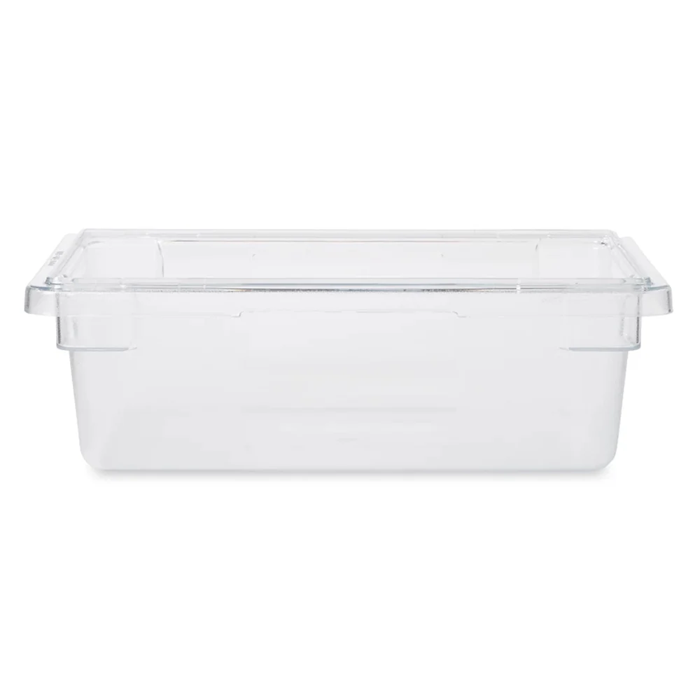Rubbermaid FG330900CLR Polycarbonate Food / Tote Box 18" x 12" x 6"D - 3-1/2 Gal. - Clear - Image 3