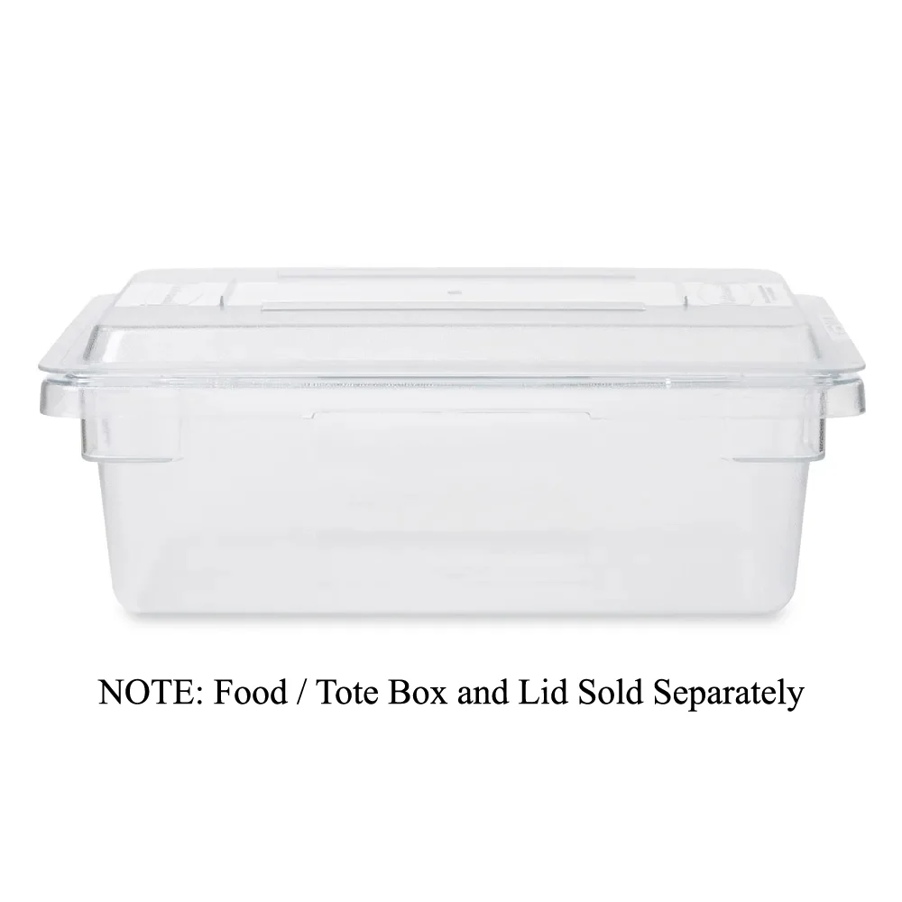 Rubbermaid FG331000CLR Polycarbonate Food / Tote Box Lid 18" x 12" - Clear - Image 3