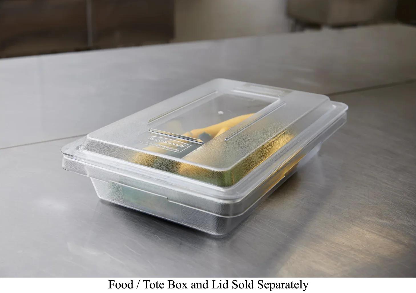 Rubbermaid FG330200CLR Polycarbonate Food / Tote Box Lid 26" x 18" - Clear - Image 7