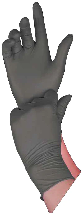 FoodHandler 103-214-BLK JobSelect Disposable Powder-Free Black Nitrile Gloves - Medium - Image 3