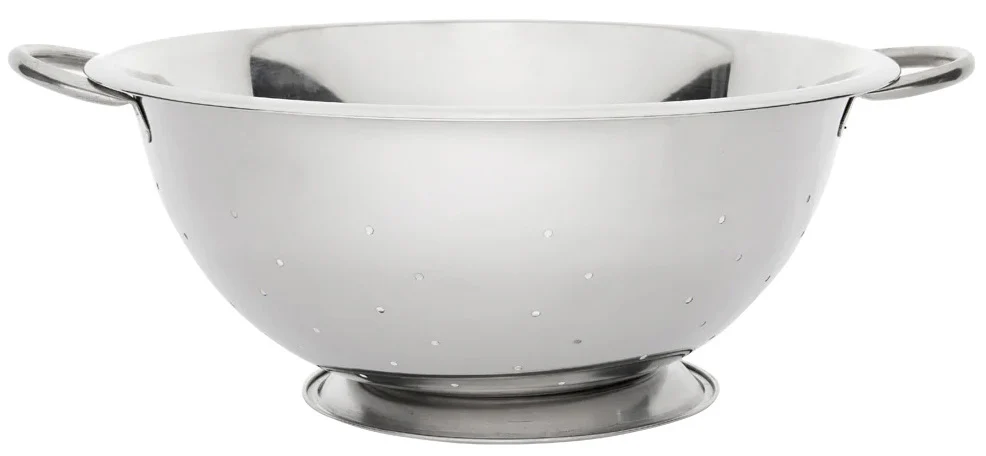 Browne 746110 Stainless Steel Footed Colander with Handles 8 qt.