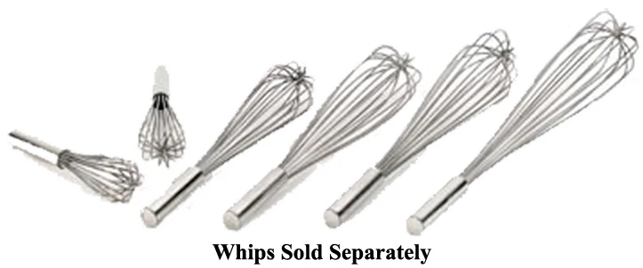 Browne 571110 Stainless Steel Deluxe French Whip / Whisk with Epoxy Filled Handle 10" - Image 2