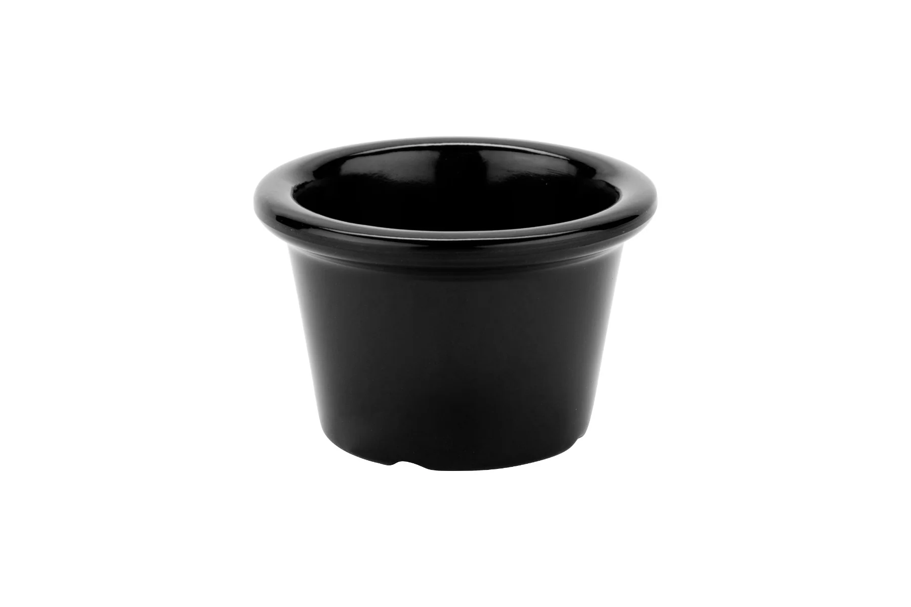 GET S-610-BK Melamine Smooth Ramekin 1.5 oz. - Black - 48/Case - Image 4
