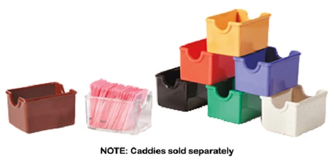 GET SC-66-BR Plastic Sugar Packet Holder / Sugar Caddy 3-1/2" x 2-1/2" x 2"H - Brown - 24/Case - Image 2