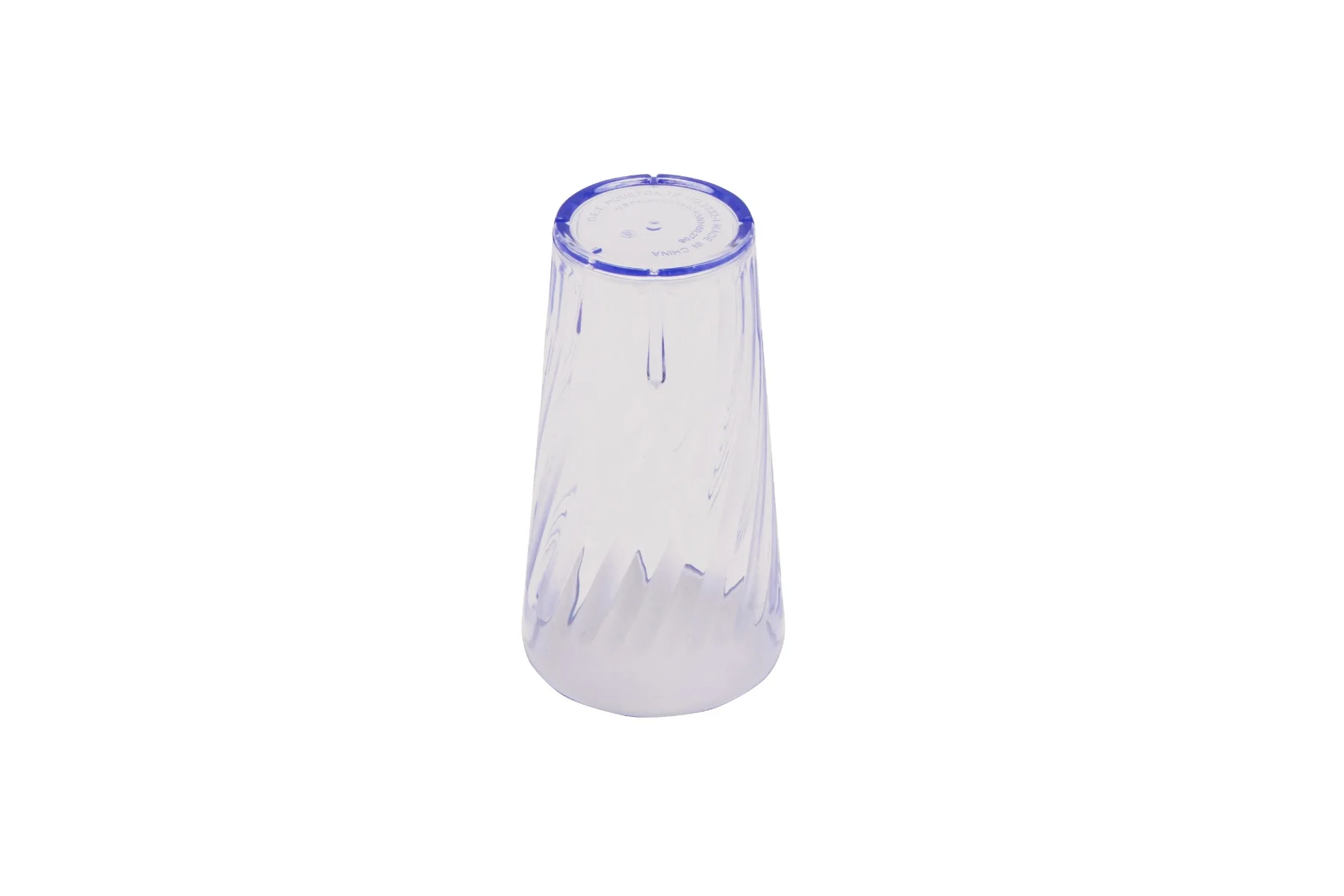 GET 2232-1-BL SAN Tahiti SAN Plastic Stackable Swirled Textured Tumbler 32 oz. - Blue - 72/Case - Image 3