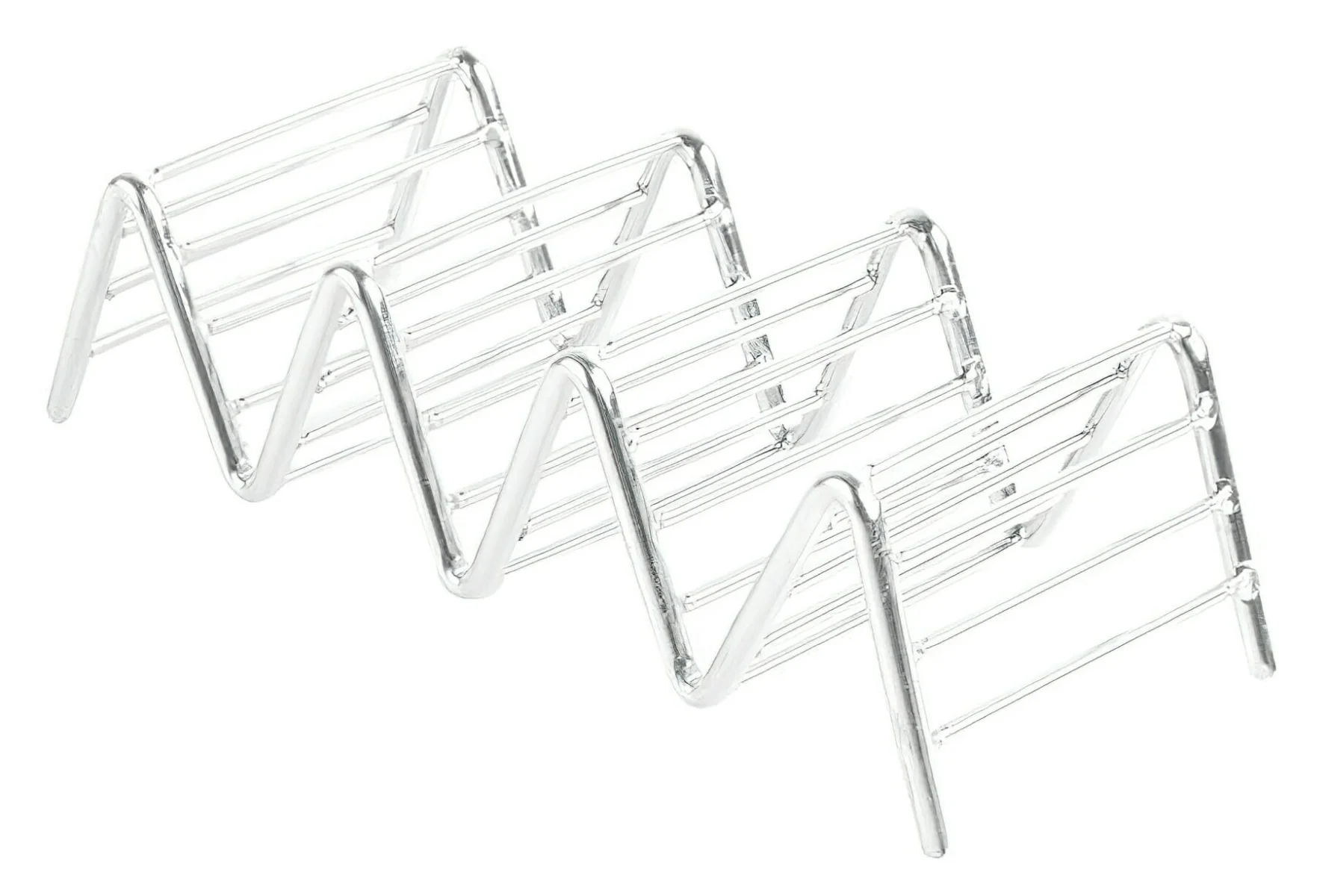 GET 4-81858 Specialty Servingware Stainless Steel Taco Holder 6" x 2-1/2" x 1-1/2"H - Holds 3 to 4 Tacos - Image 2