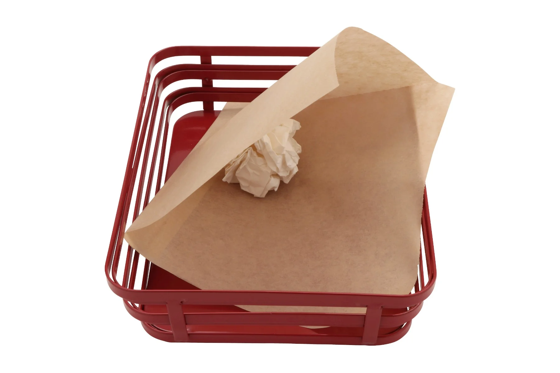 GET 4-T4000 Food-Safe Double-Open Bag / Wire Cone Basket Liner / Deli Wrap 7" x 7" - Brown Paper - 2000/Case - Image 3