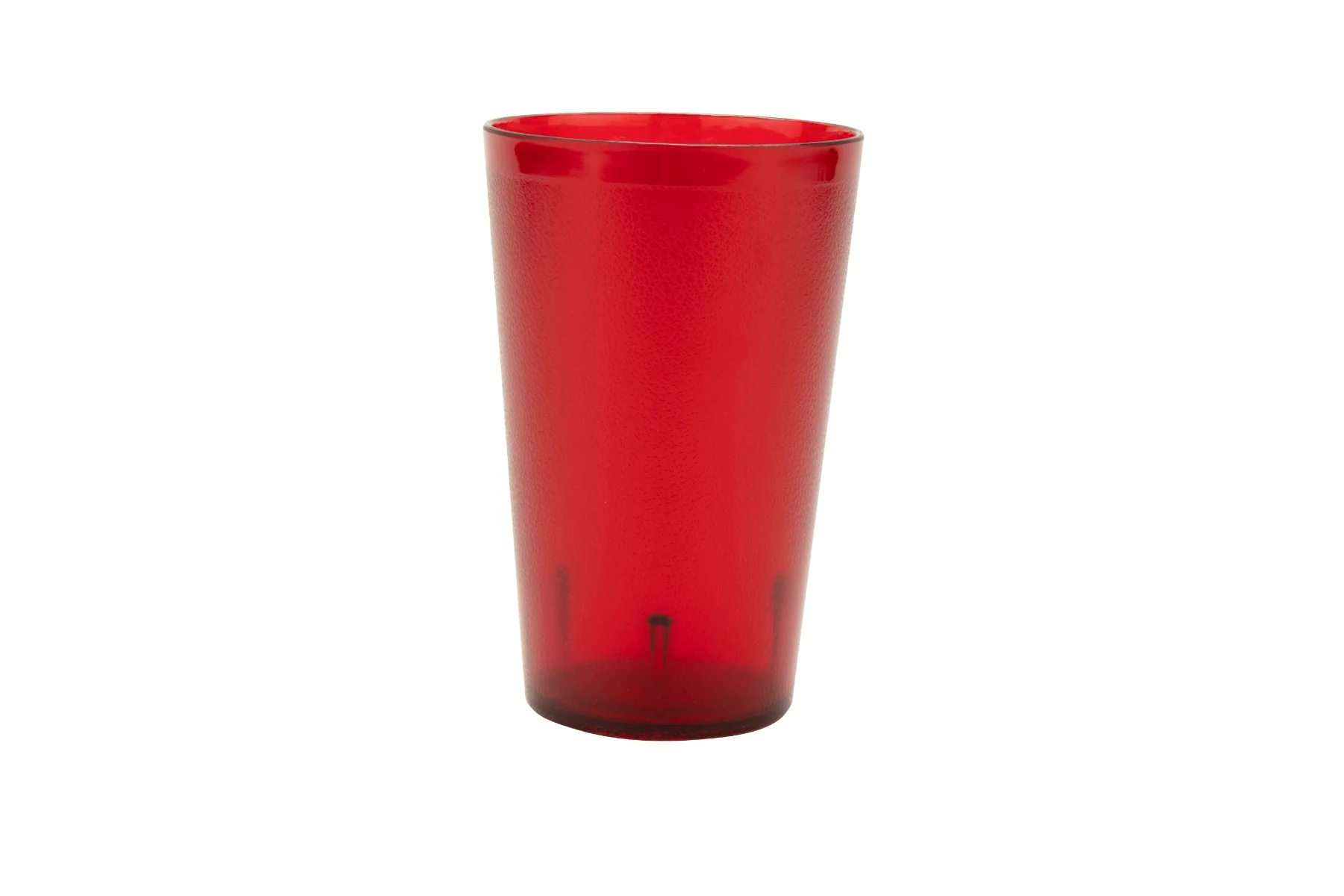 GET 5032-1-R Short SAN Plastic Stackable Pebbled Textured Tumbler 32 oz. - Red - 24/Box