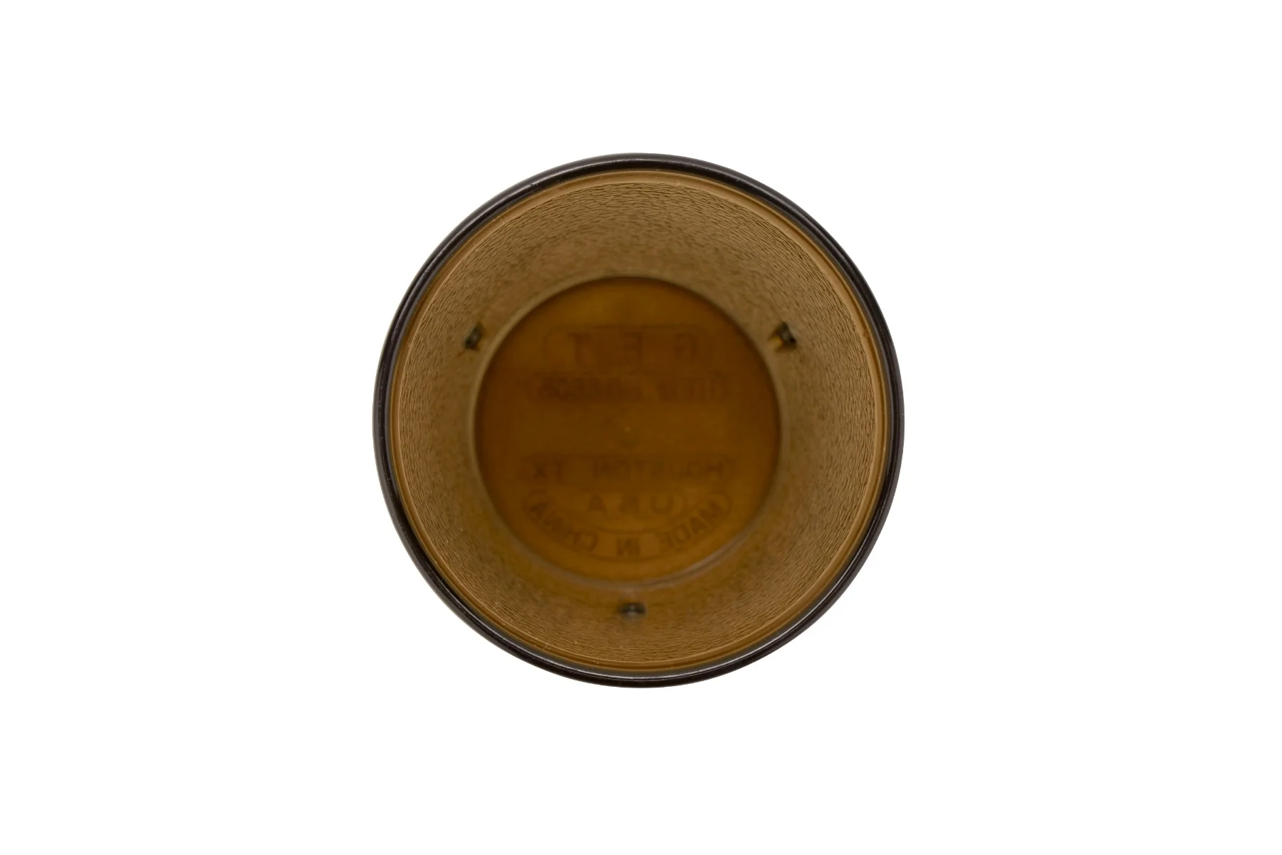 GET 6605-1-A SAN Plastic Stackable Pebbled Textured Tumbler 5 oz. - Amber - 24/Box - Image 3