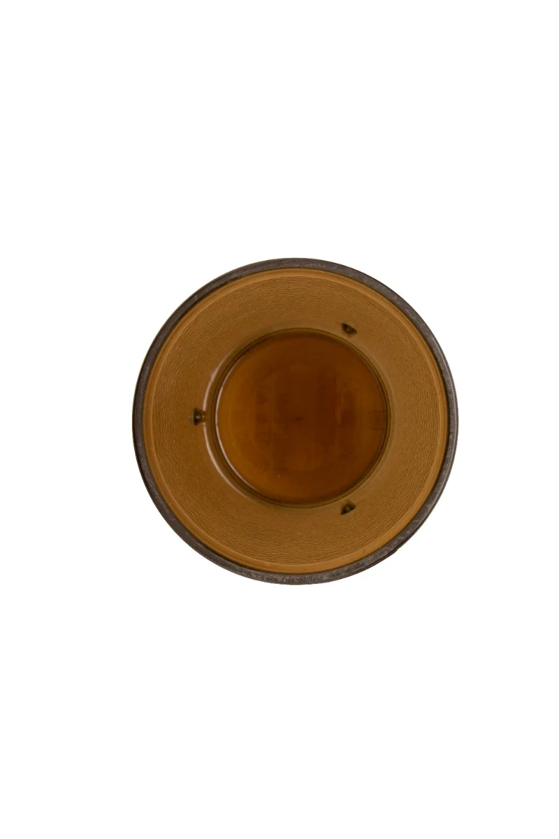 GET 6608-1-A SAN Plastic Stackable Pebbled Textured Tumbler 8 oz. - Amber - 24/Box - Image 2