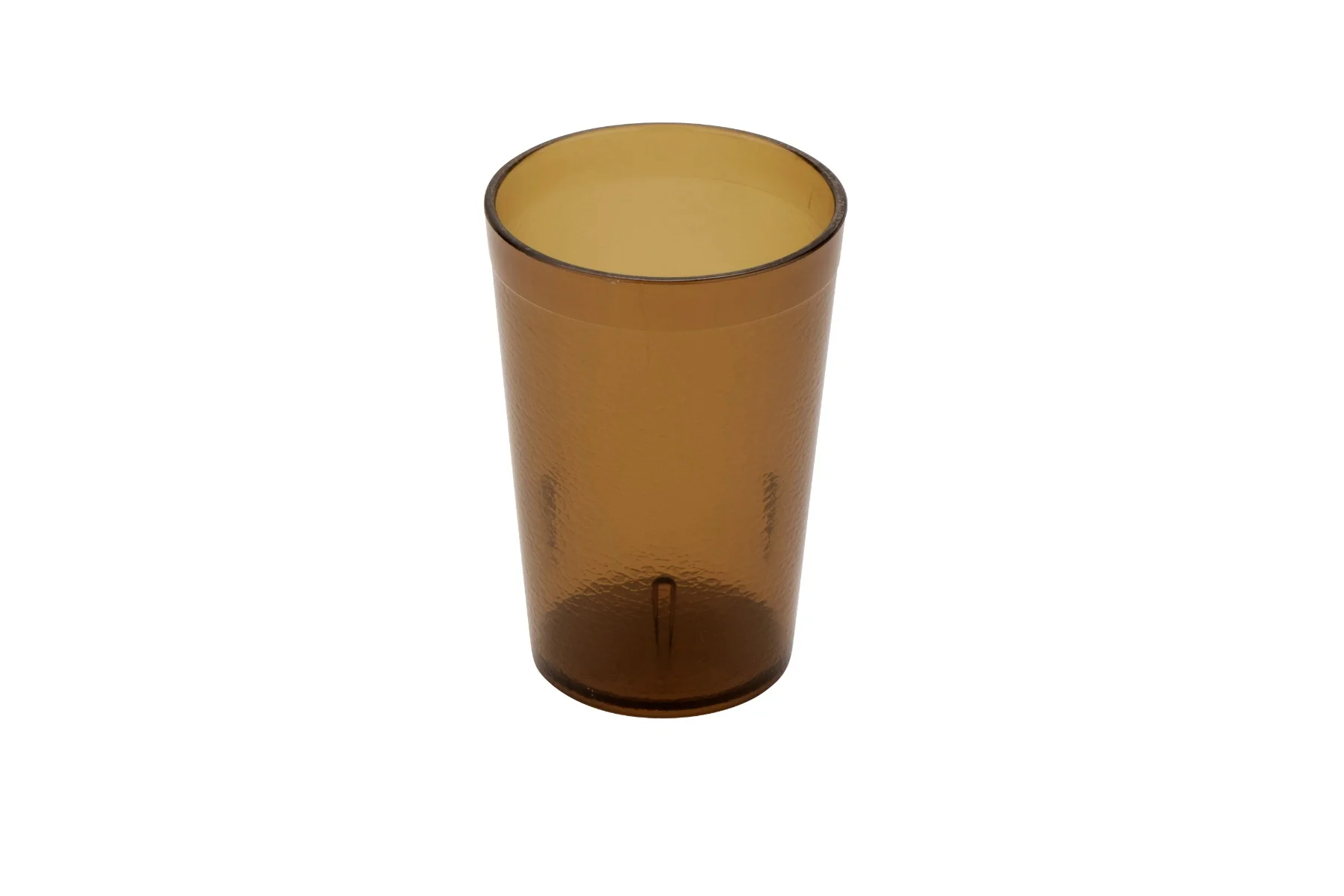 GET 6608-1-A SAN Plastic Stackable Pebbled Textured Tumbler 8 oz. - Amber - 24/Box - Image 3