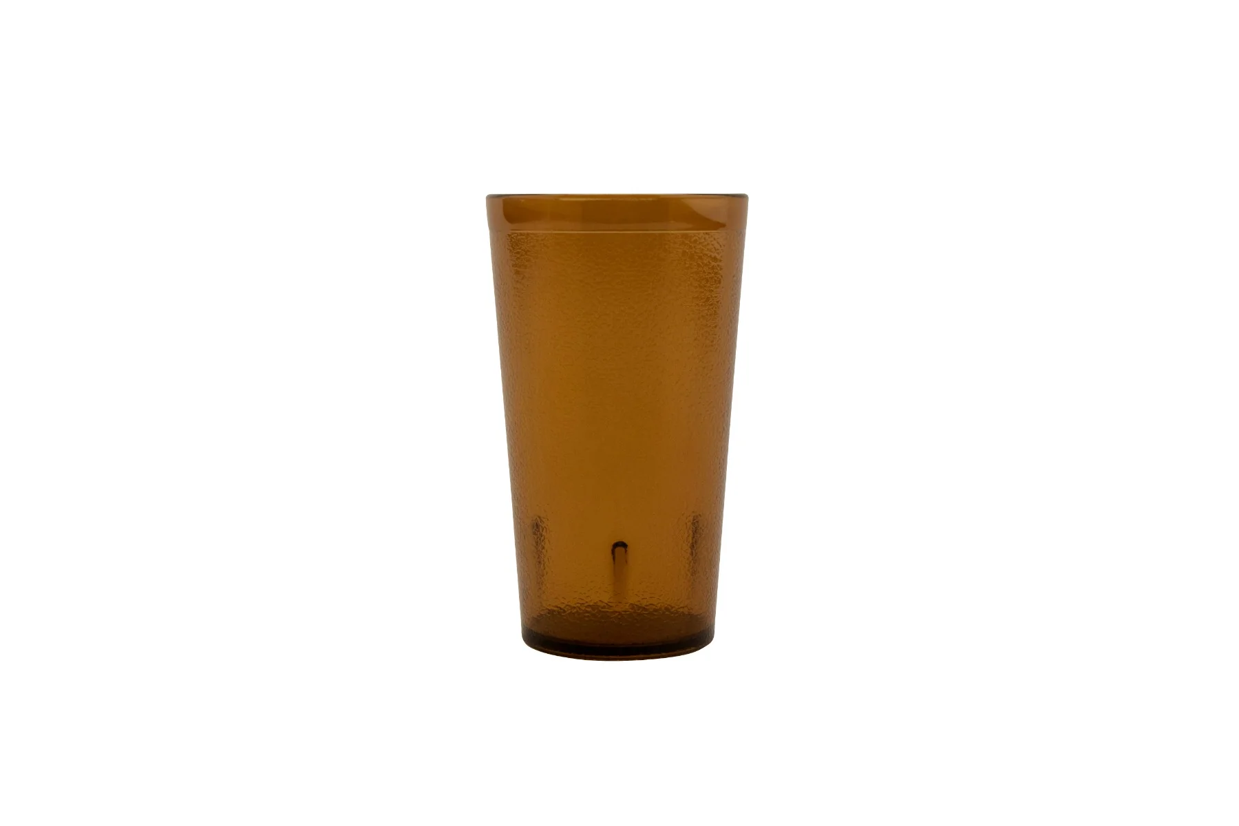 GET 6612-1-A SAN Plastic Stackable Pebbled Textured Tumbler 12 oz. - Amber - 24/Box