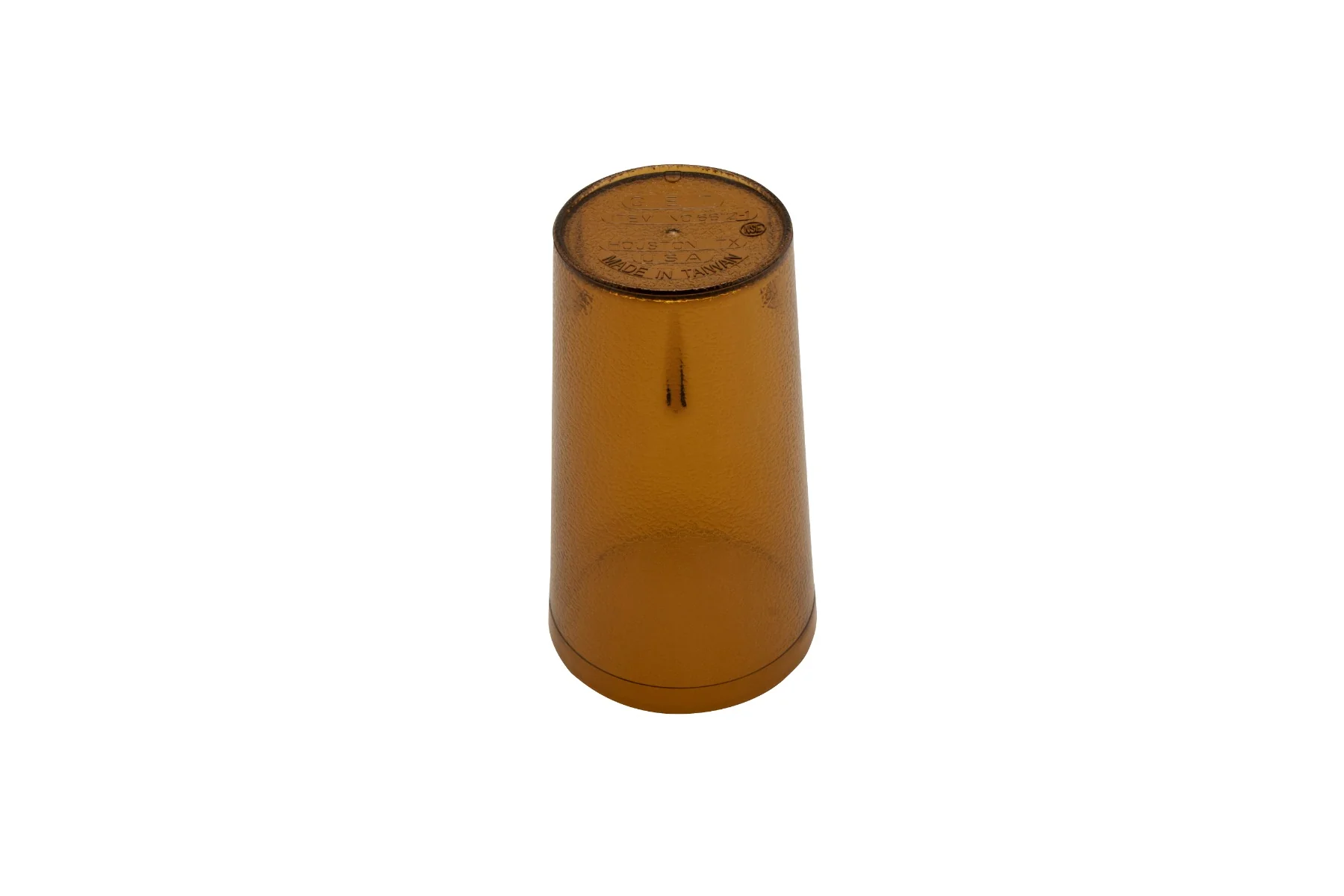 GET 6612-1-A SAN Plastic Stackable Pebbled Textured Tumbler 12 oz. - Amber - 24/Box - Image 2
