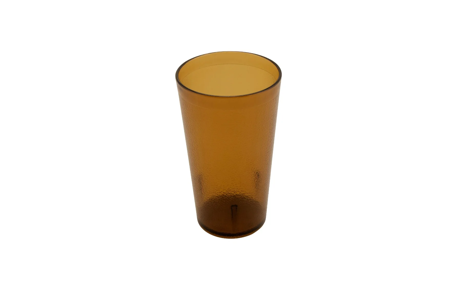 GET 6612-1-A SAN Plastic Stackable Pebbled Textured Tumbler 12 oz. - Amber - 24/Box - Image 3