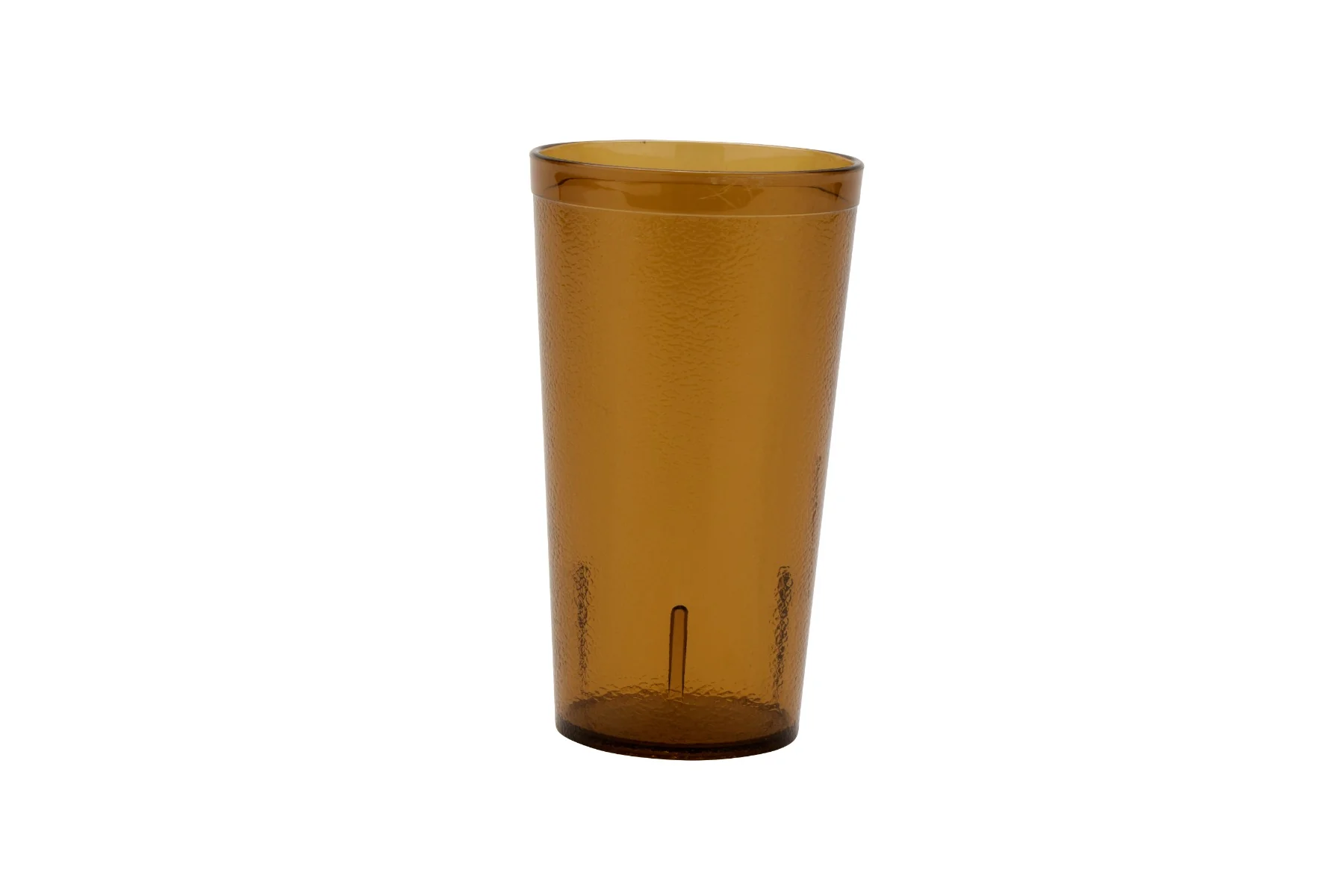 GET 6616-1-A SAN Plastic Stackable Pebbled Textured Tumbler 16 oz. - Amber - 24/Box