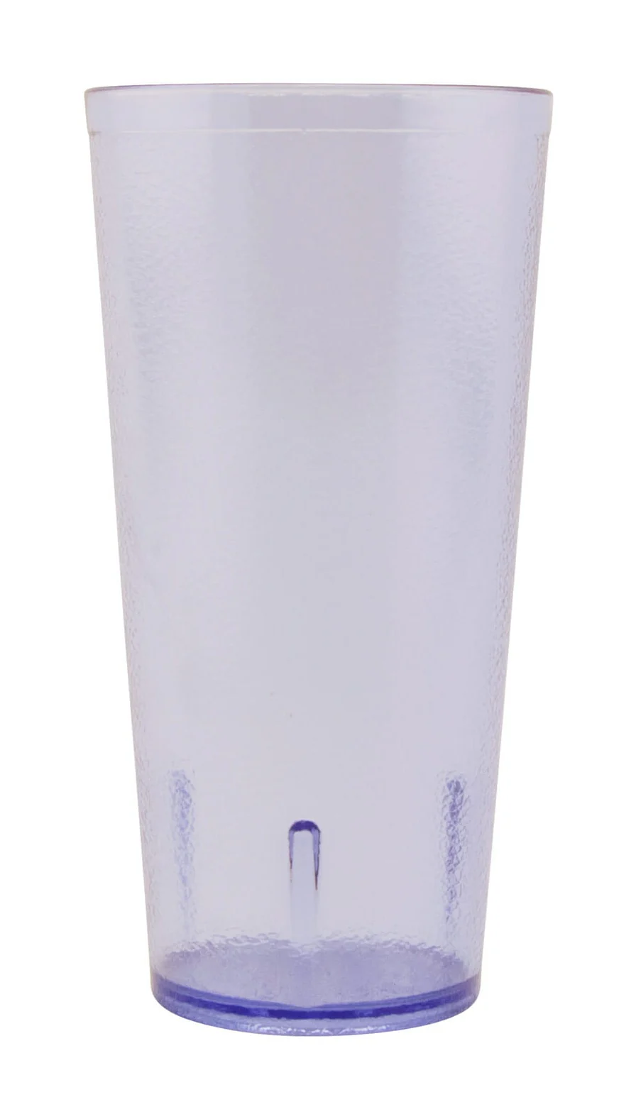 GET 6624-1-BL SAN Plastic Stackable Pebbled Textured Tumbler 24 oz. - Blue - 24/Box - Image 2