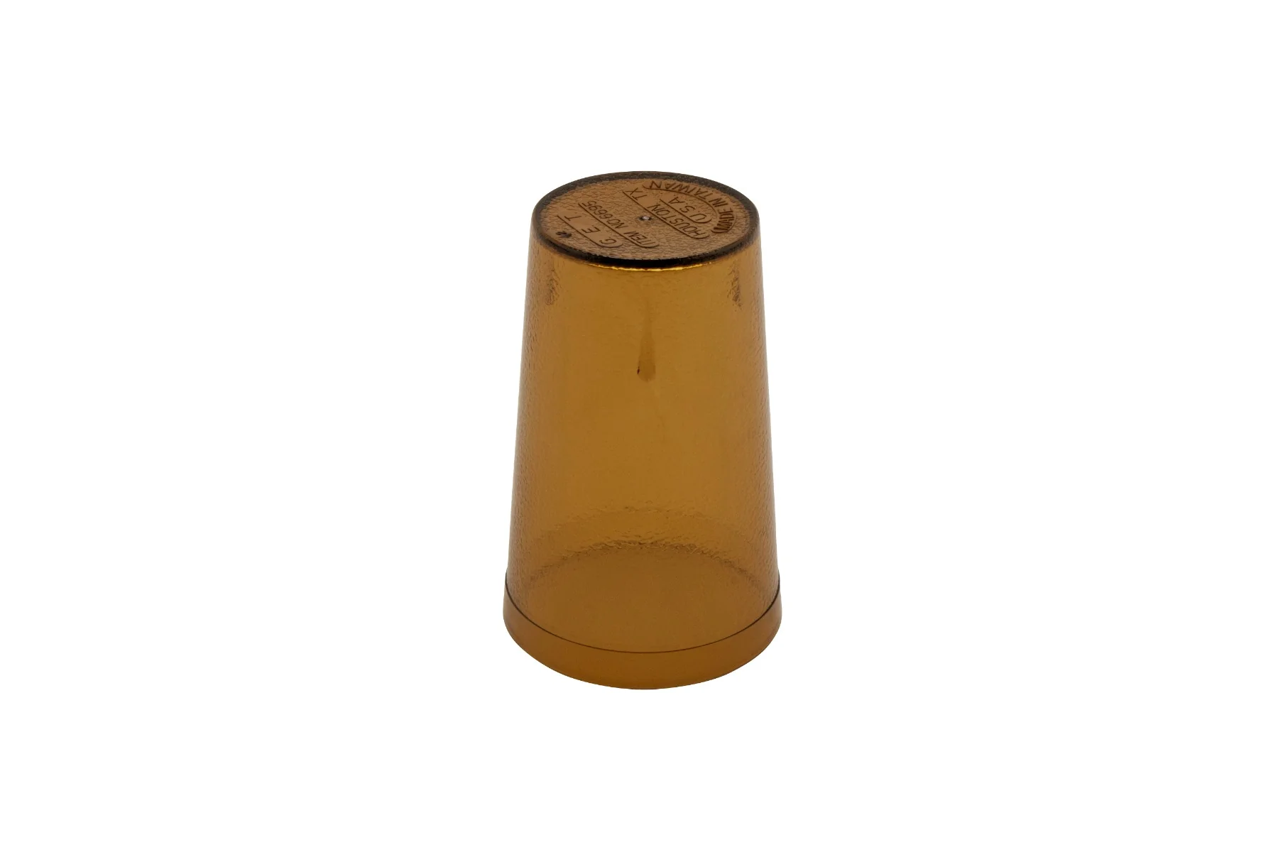 GET 6695-1-A SAN Plastic Stackable Pebbled Textured Tumbler 9-1/2 oz. - Amber - 24/Box - Image 3