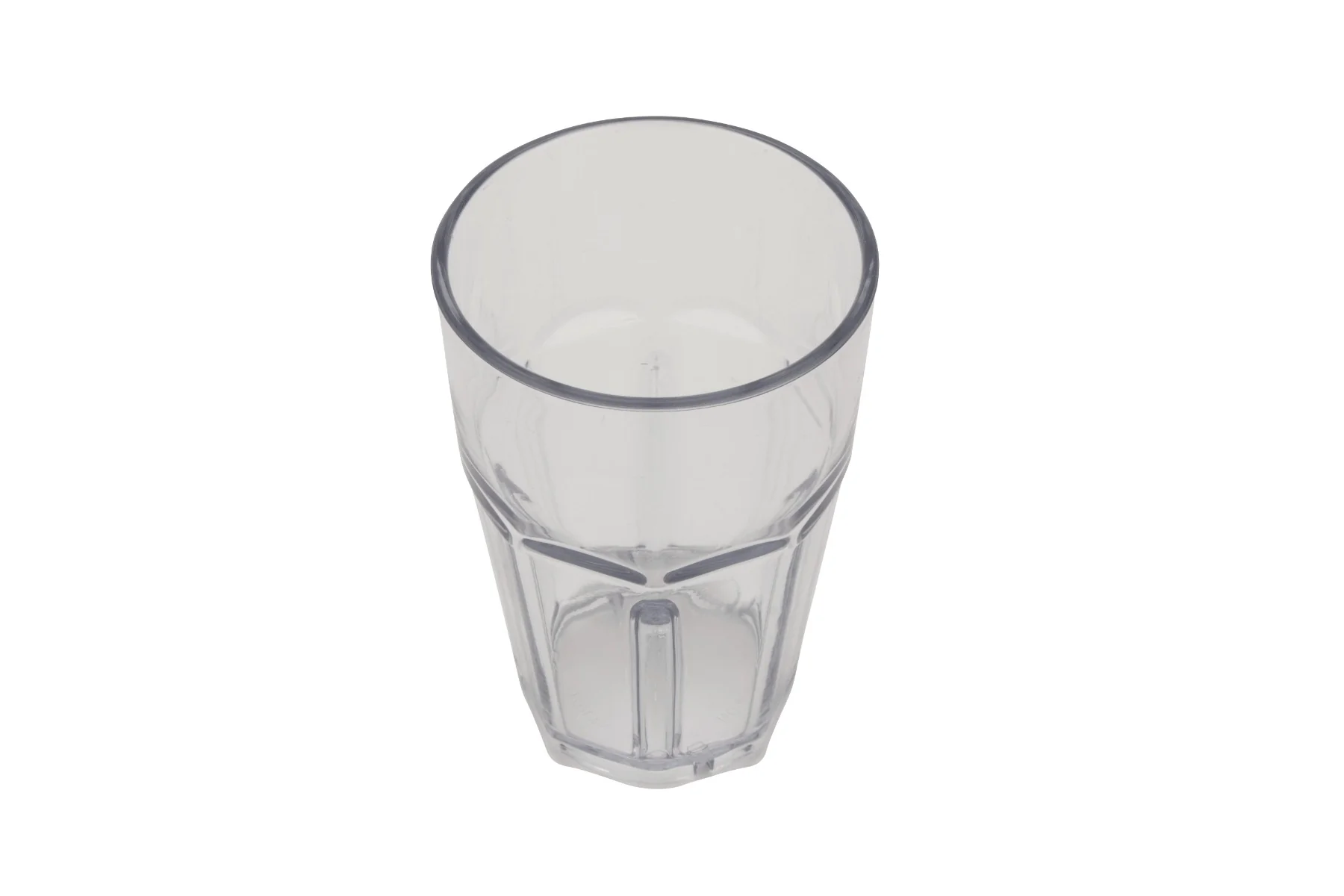 GET 9910-1-CL Bahama SAN Plastic Stackable Paneled Double Rocks Tumbler 10 oz. - Clear - 24/Box