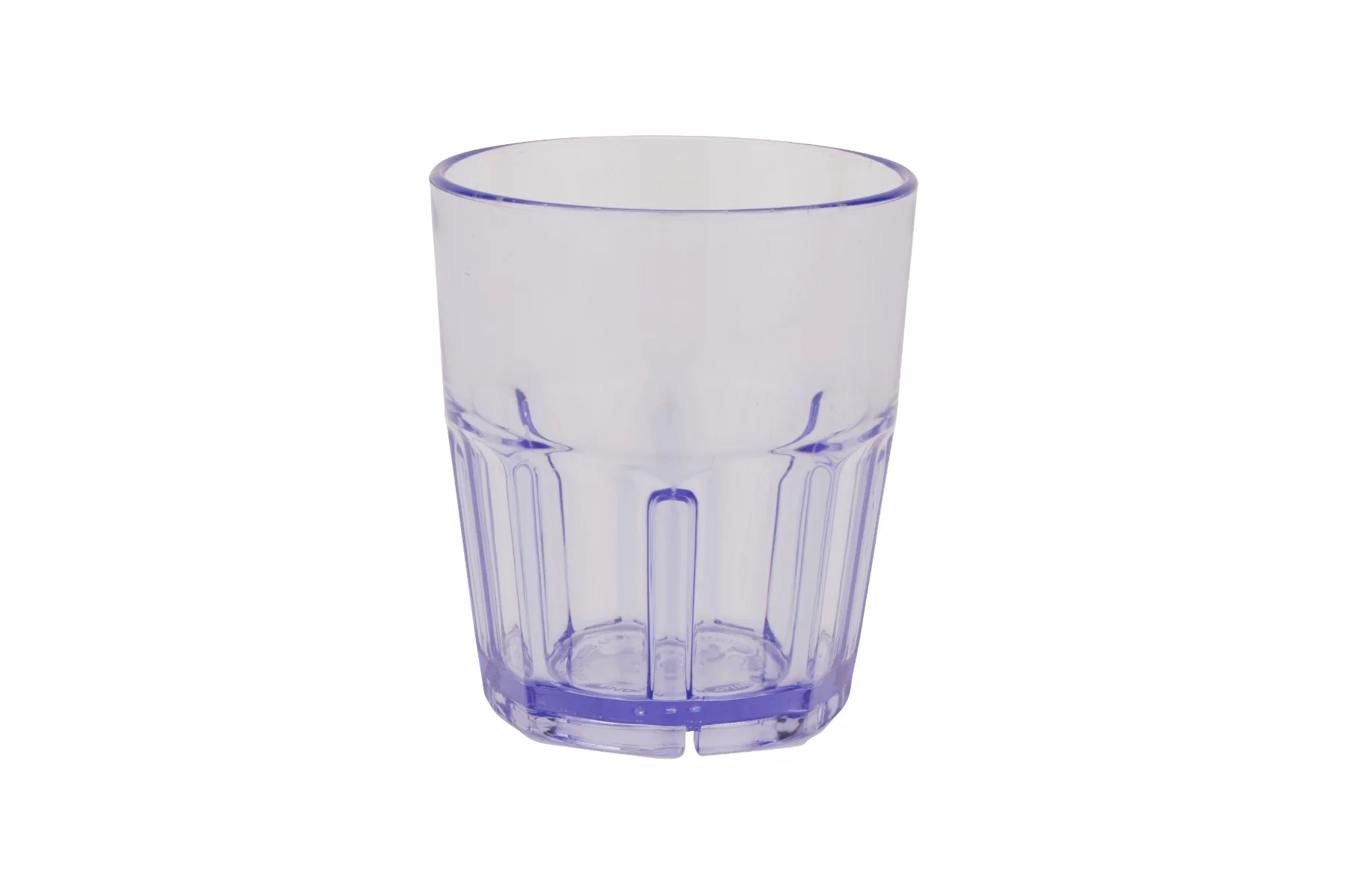 GET 9912-1-BL Bahama SAN Plastic Stackable Paneled Double Rocks Tumbler 12 oz. - Blue - 72/Case - Image 3